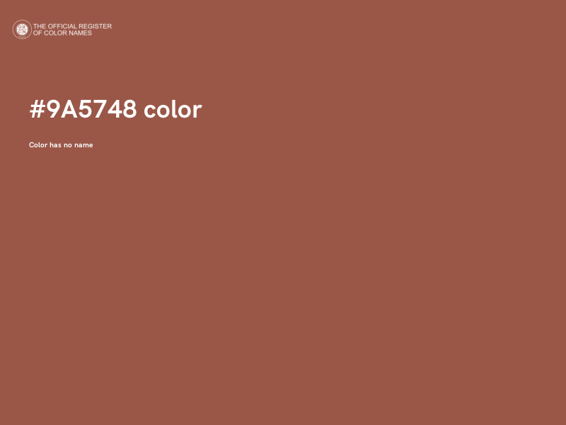 #9A5748 color image