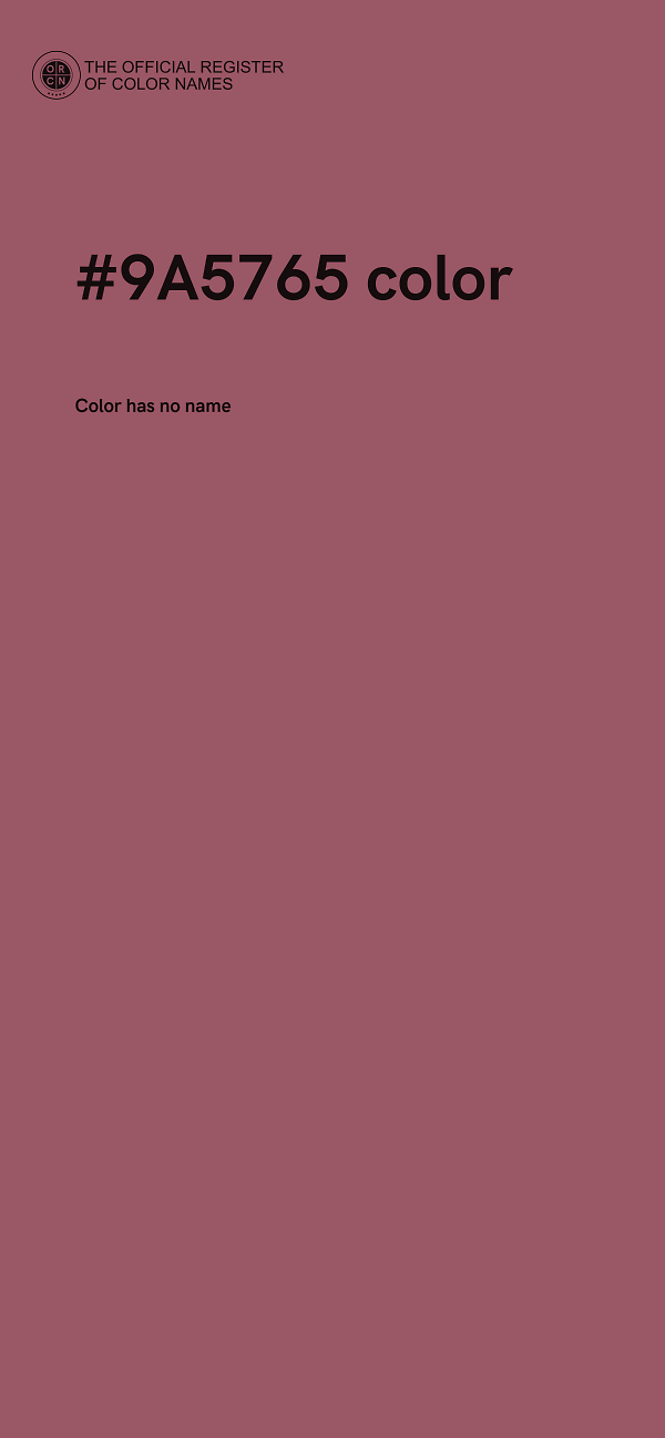 #9A5765 color image