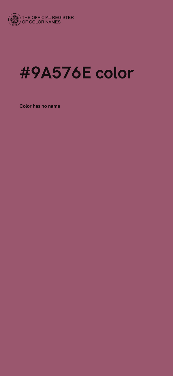 #9A576E color image