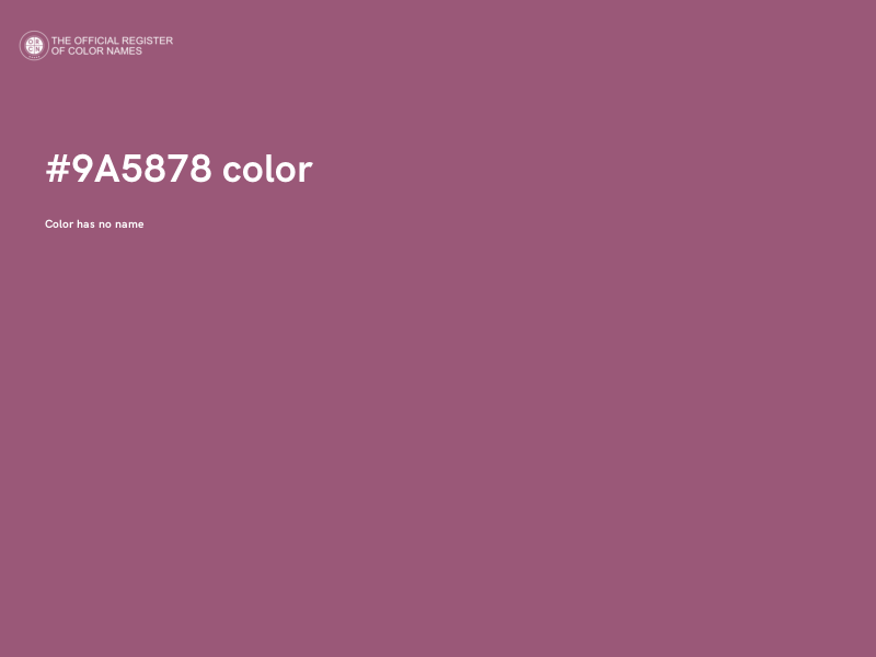 #9A5878 color image