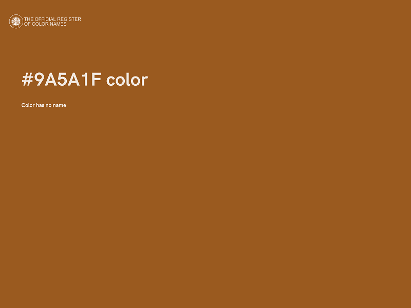 #9A5A1F color image