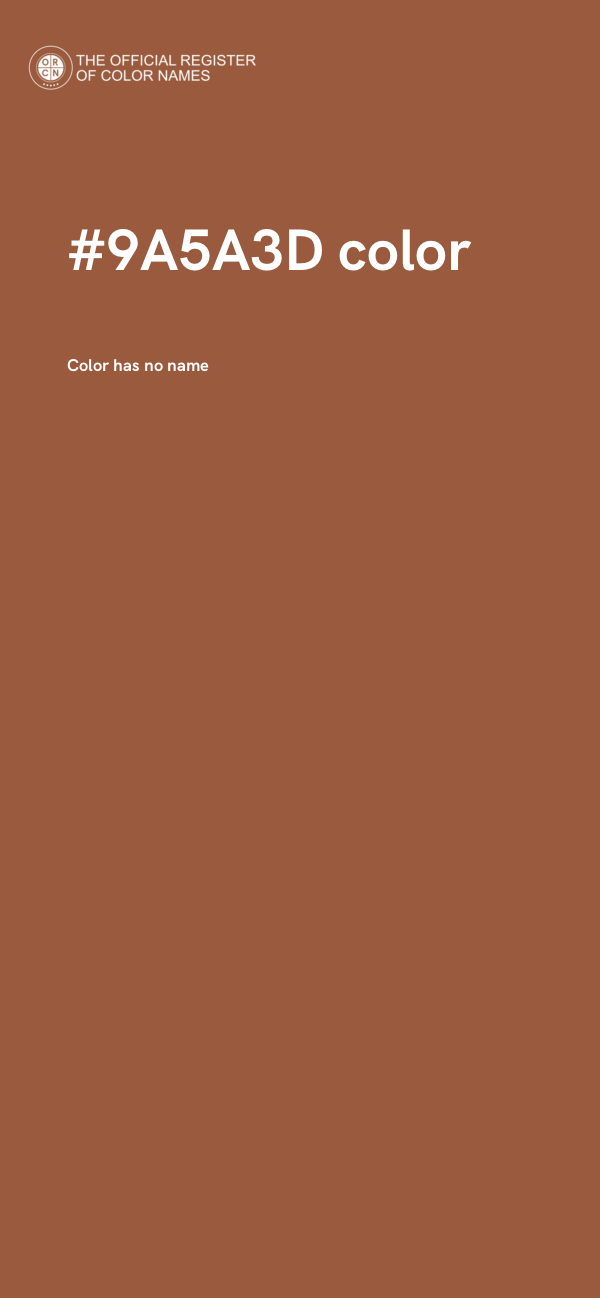 #9A5A3D color image