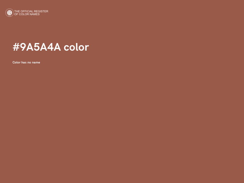 #9A5A4A color image