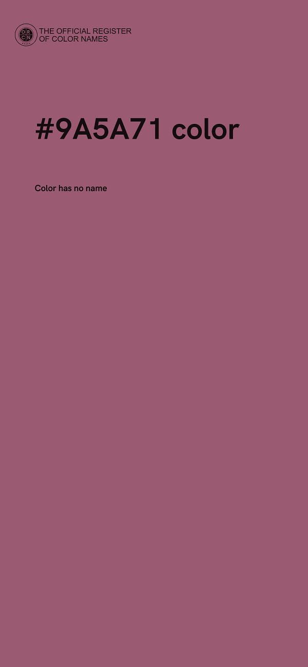 #9A5A71 color image