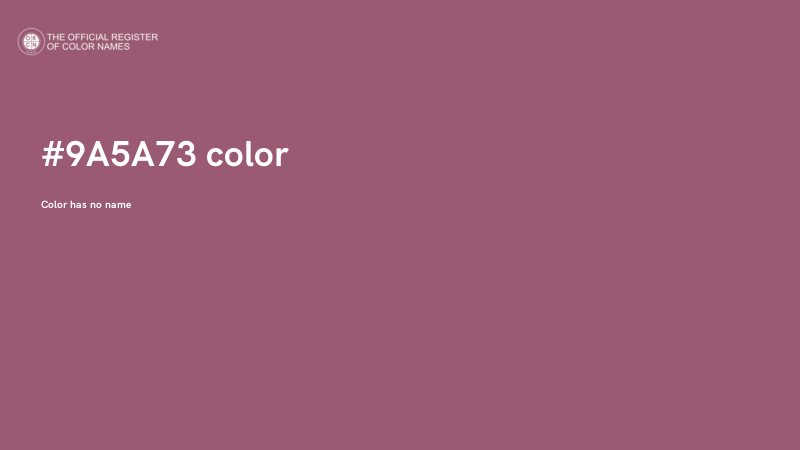 #9A5A73 color image