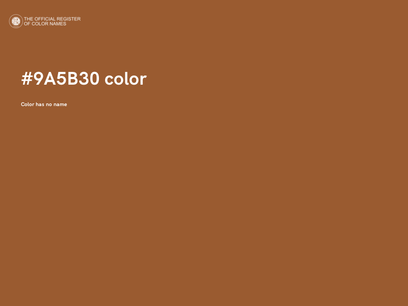 #9A5B30 color image