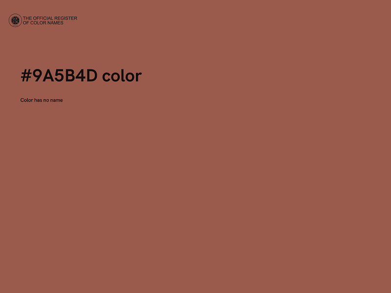 #9A5B4D color image