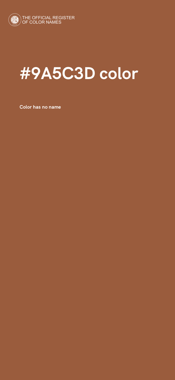 #9A5C3D color image