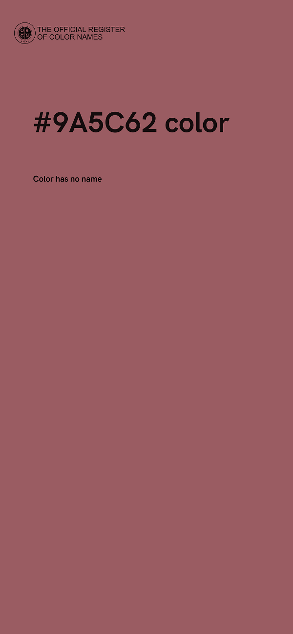 #9A5C62 color image