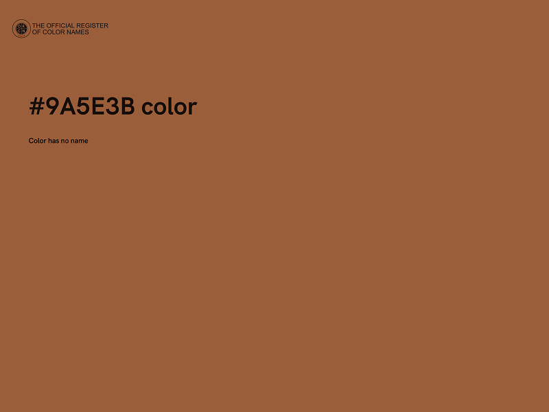 #9A5E3B color image