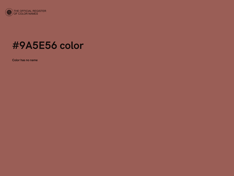 #9A5E56 color image