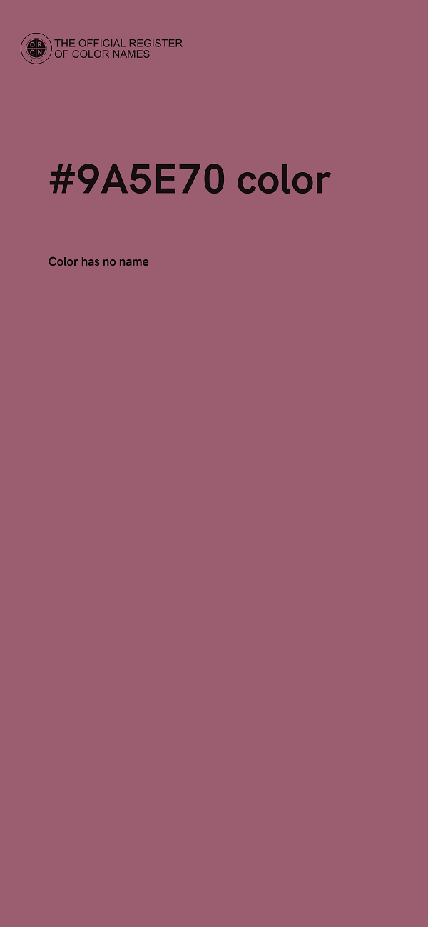 #9A5E70 color image