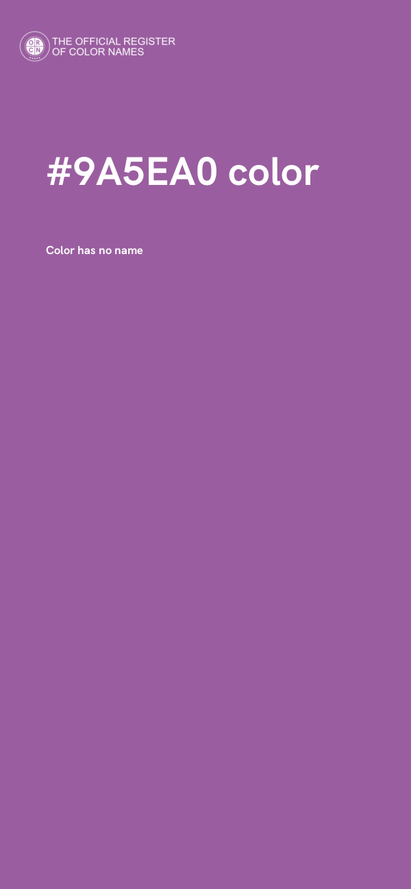 #9A5EA0 color image