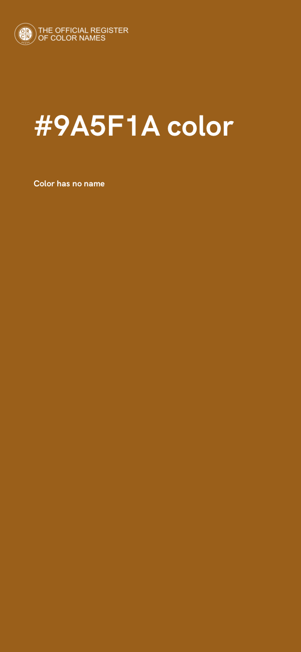 #9A5F1A color image