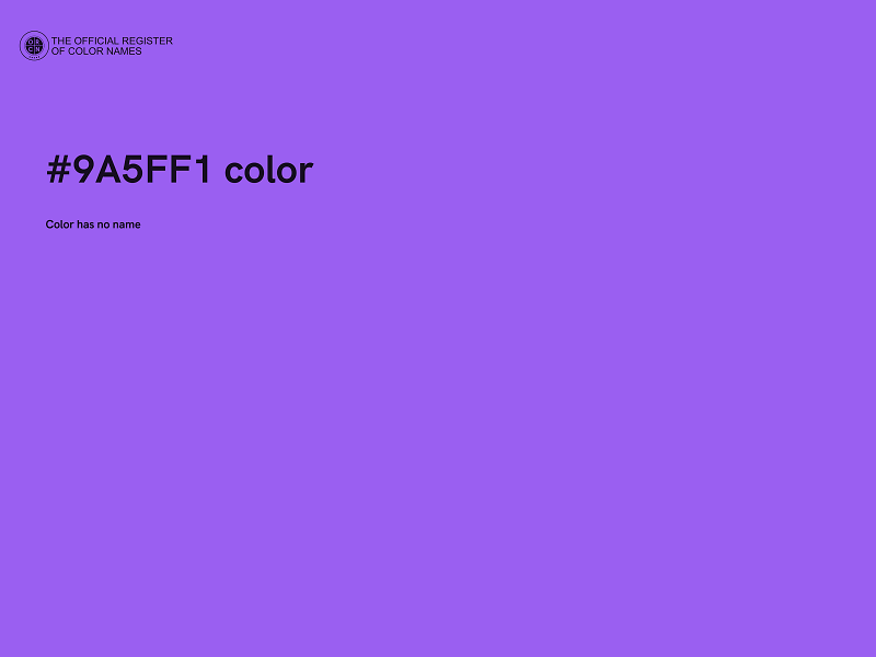 #9A5FF1 color image