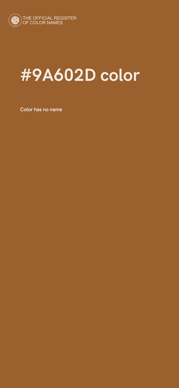 #9A602D color image