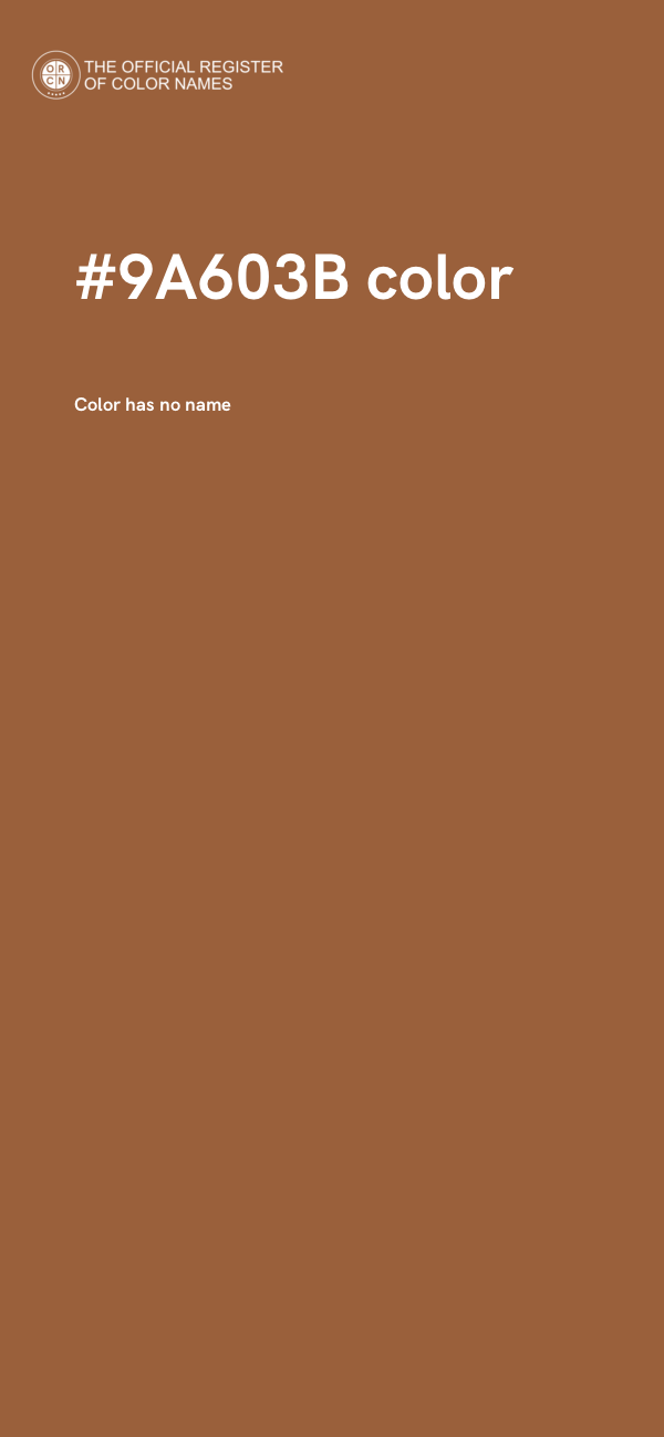 #9A603B color image