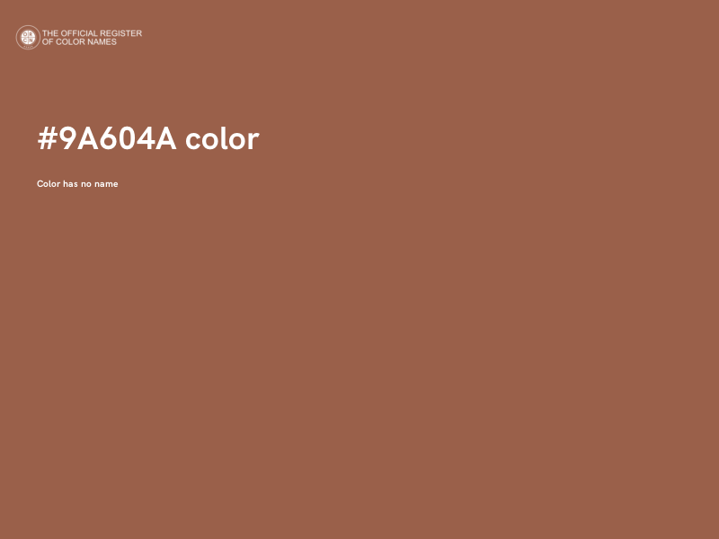 #9A604A color image