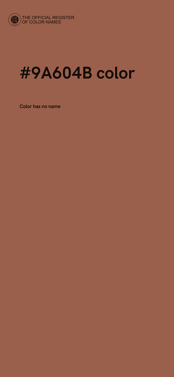 #9A604B color image