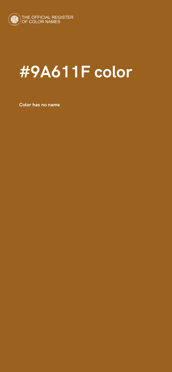 #9A611F color image