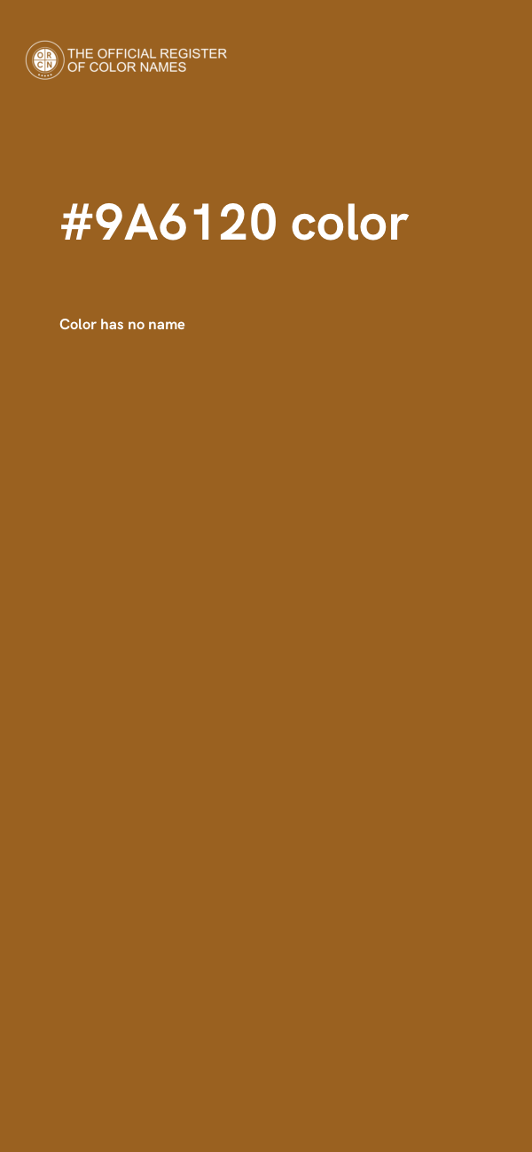 #9A6120 color image