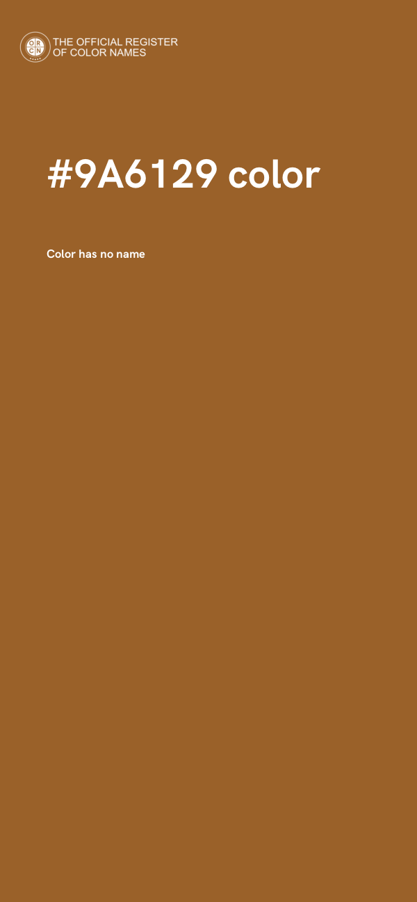 #9A6129 color image