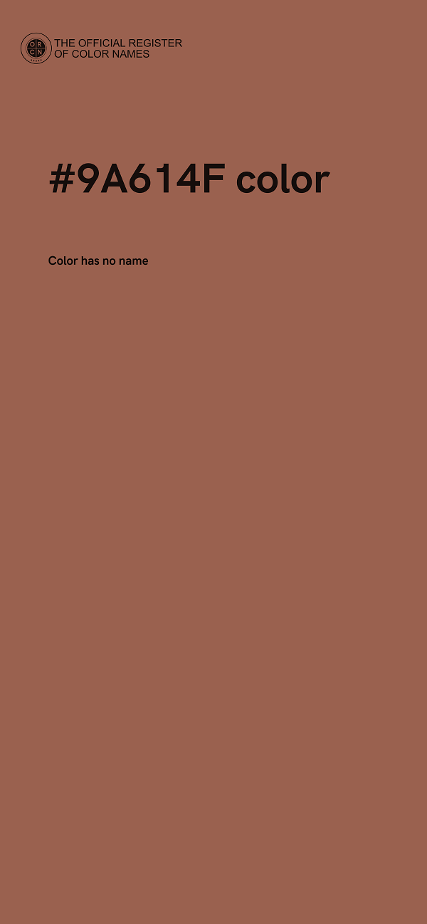 #9A614F color image
