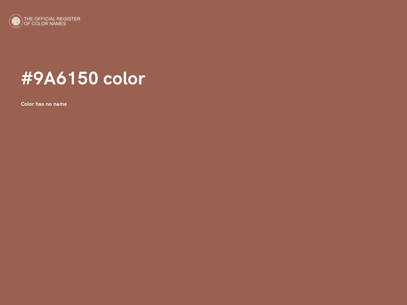 #9A6150 color image