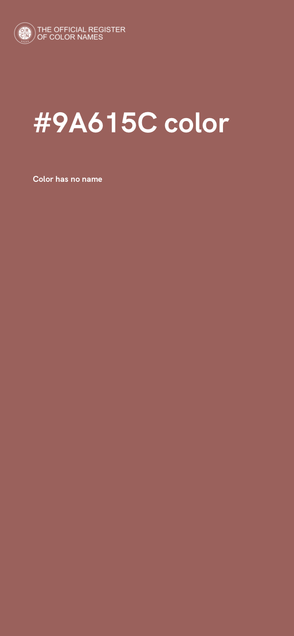 #9A615C color image