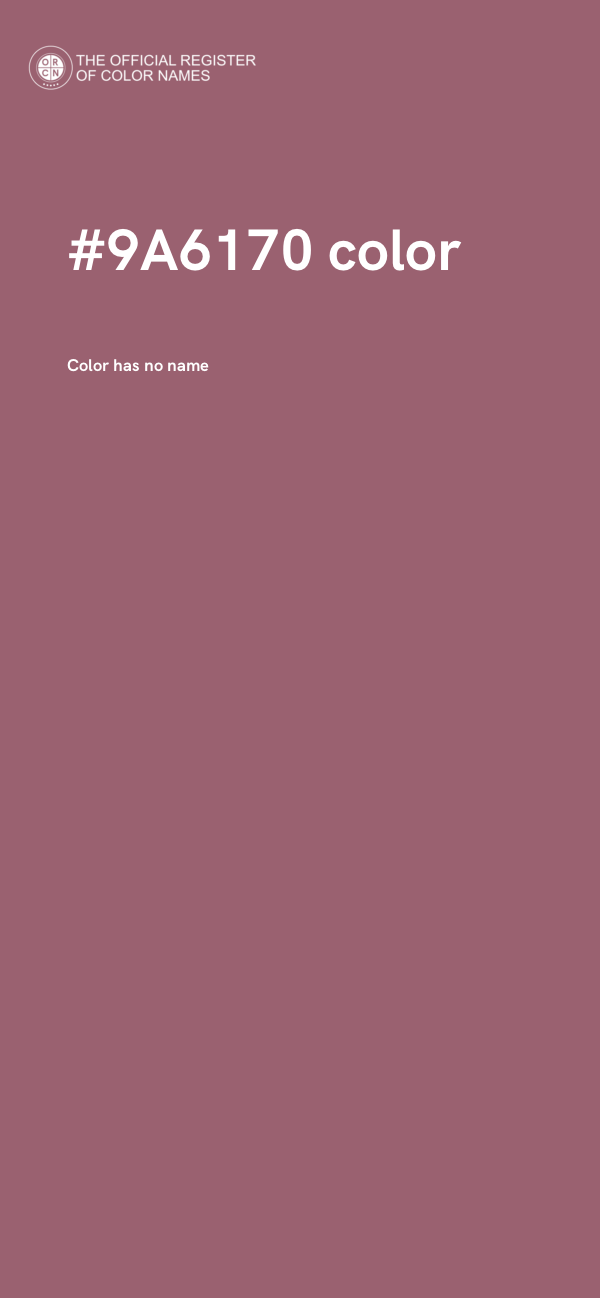 #9A6170 color image