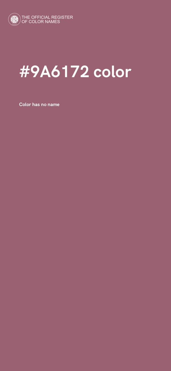 #9A6172 color image
