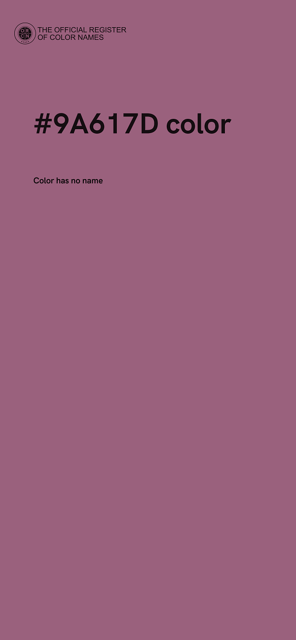 #9A617D color image