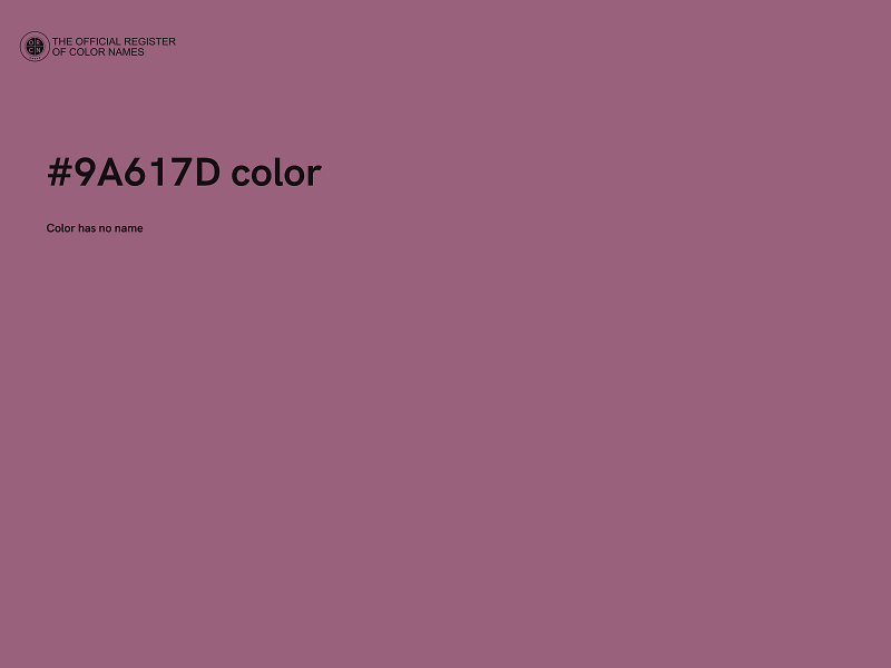 #9A617D color image