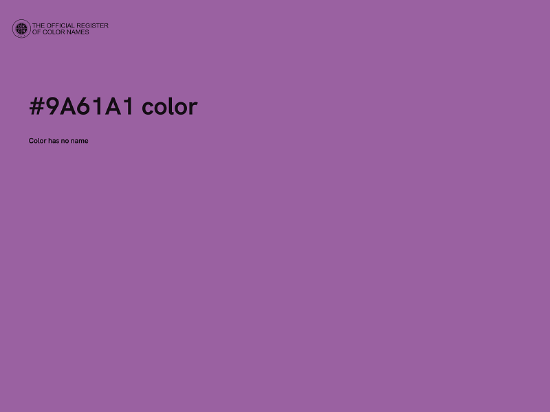 #9A61A1 color image