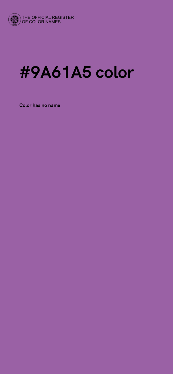 #9A61A5 color image