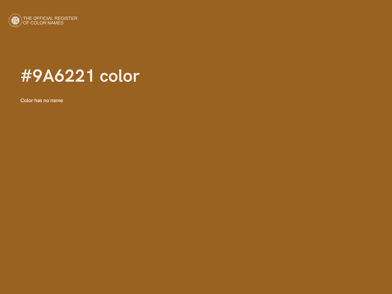 #9A6221 color image