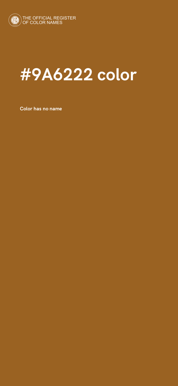 #9A6222 color image