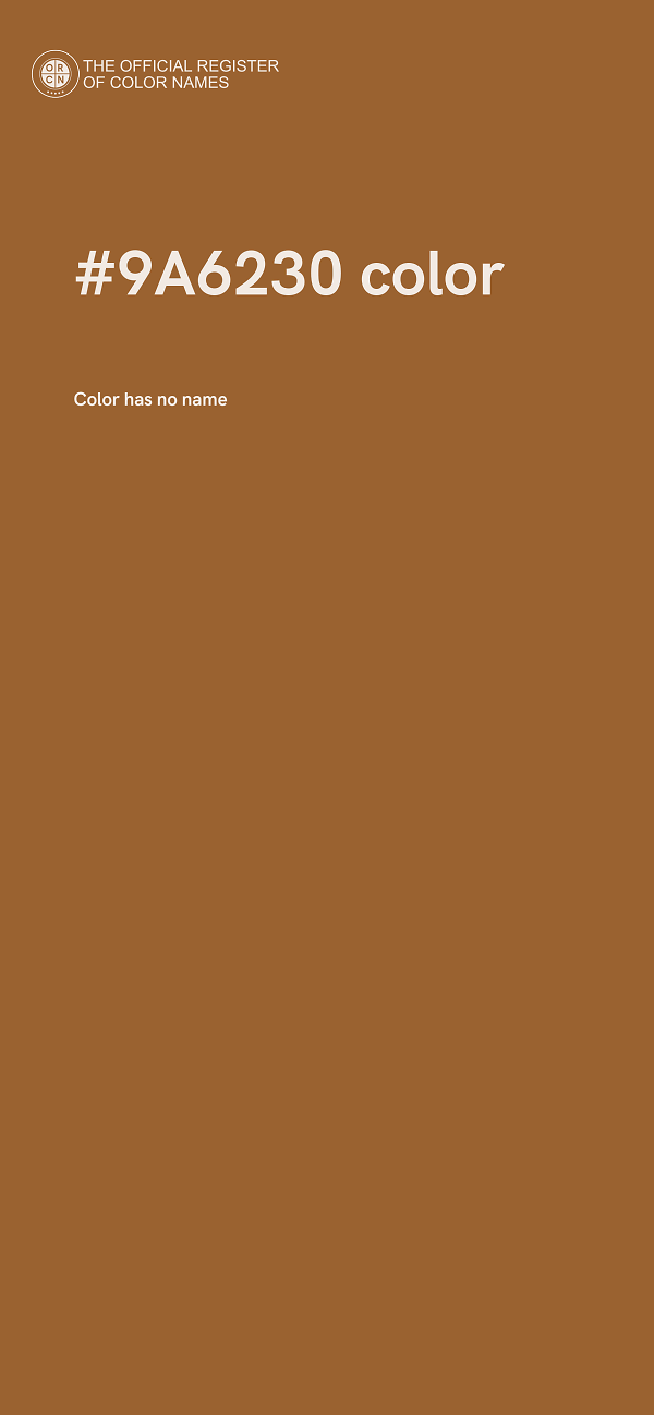 #9A6230 color image