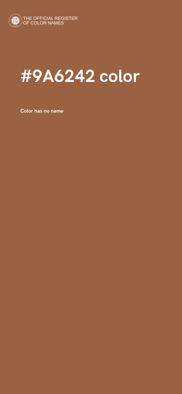 #9A6242 color image