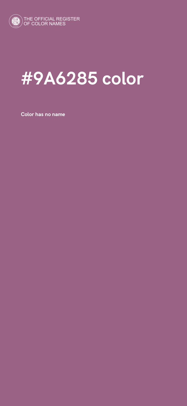 #9A6285 color image
