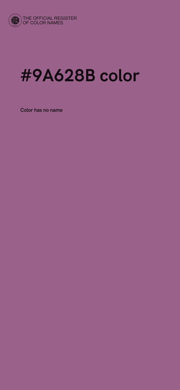 #9A628B color image