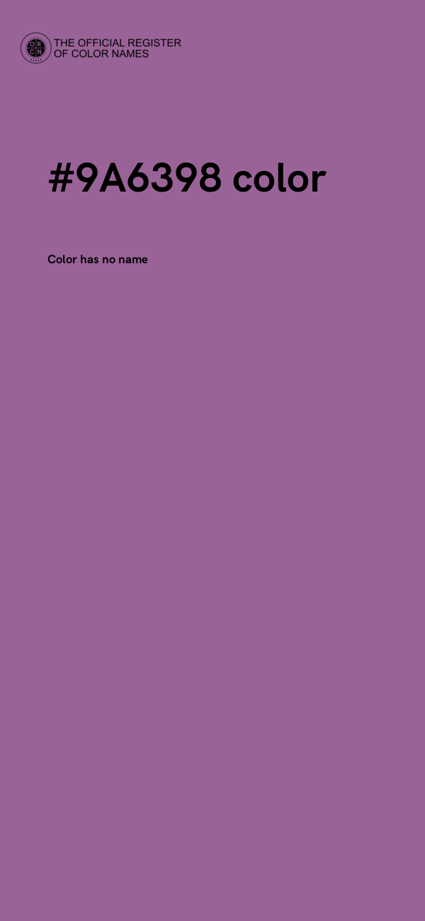 #9A6398 color image