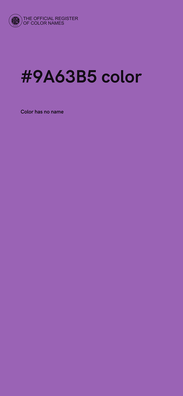 #9A63B5 color image