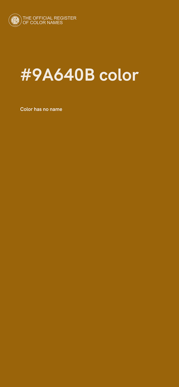 #9A640B color image