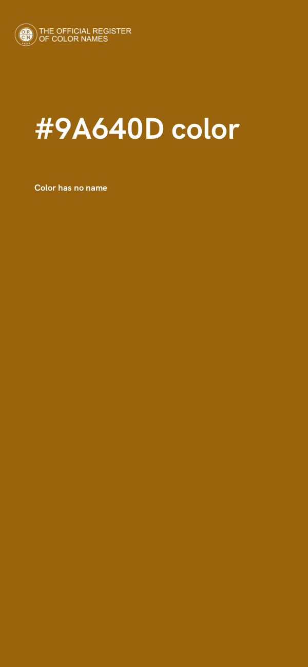 #9A640D color image