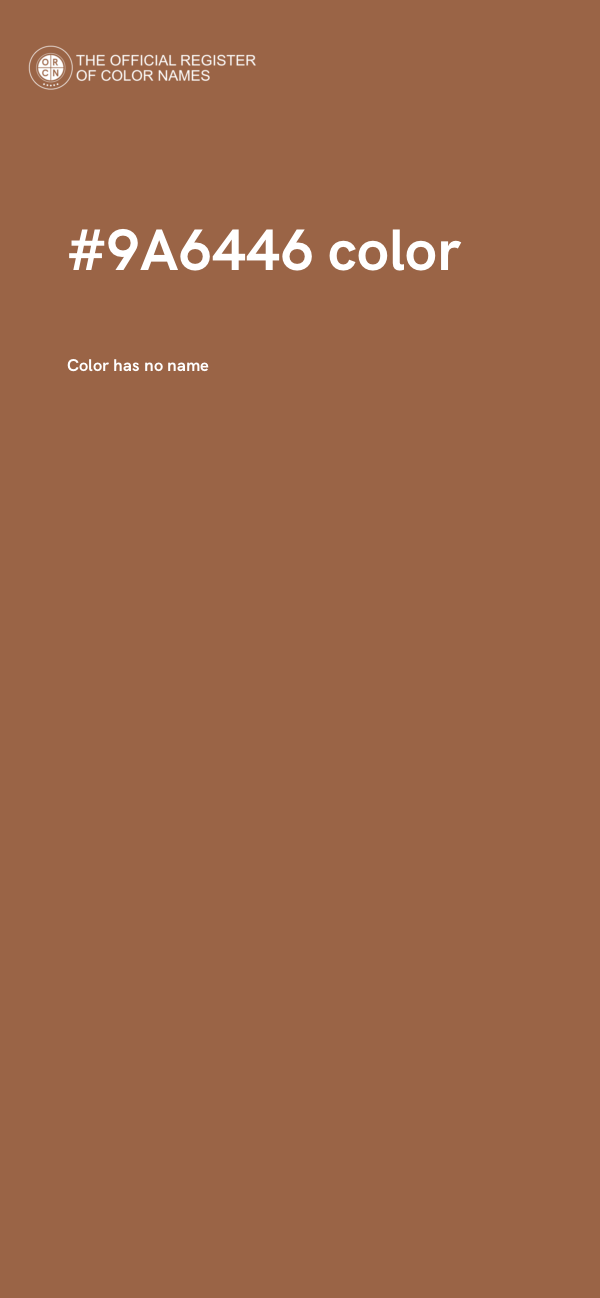 #9A6446 color image