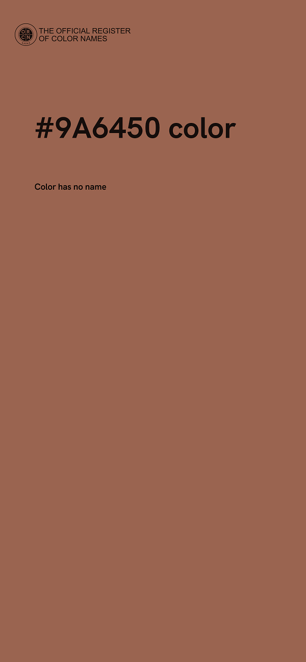#9A6450 color image
