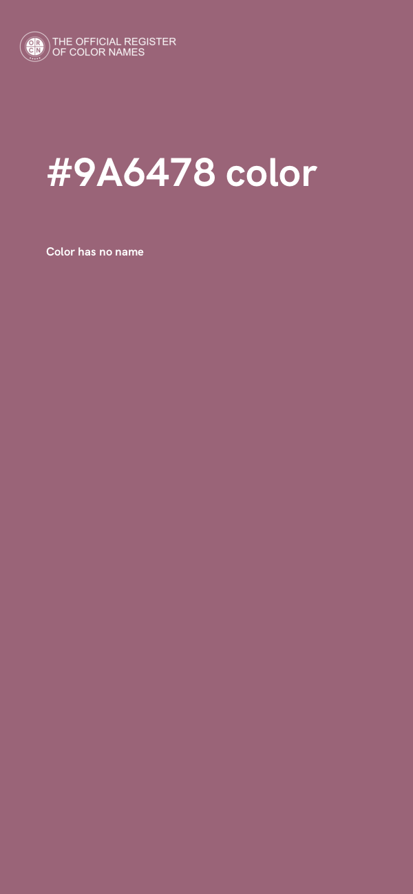 #9A6478 color image