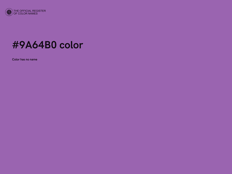 #9A64B0 color image