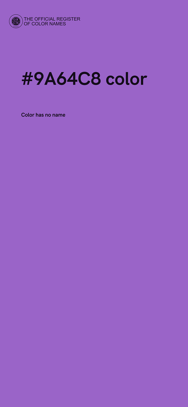 #9A64C8 color image